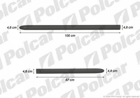 Накладки бічні компл. лівий POLCAR 99LBL402