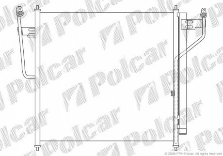 Радиаторы кондиционера 605 (565)x540x16 A/A пайка C КПП=A AC=(+) NISSAN INFINITI (PJ) POLCAR 2782K8C1