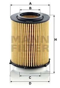 Фильтр масляный двигателя MB C (W204/205), E (S212/213) 180-350 08- (MANN) MANN-FILTER HU 7044 Z