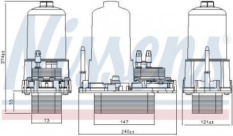 Масляный радиатор JAGUAR XJ (X350, X358) (03-) 2.7 D Nissens A/S 91120 (фото 1)