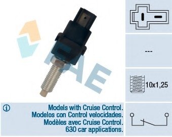 Выключатель фонаря сигнала торможения, Выключатель, привод сцепления (Tempomat), Выключатель, привод сцепления (управление двигателем) FAE 24720