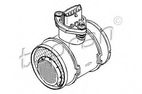 PRZEPLYWOMIERZ POWIETRZA OPEL ASTRA G/CORSA C/COMBO/TIGRA 1.3/1.7 CDTI 16 V 2003 -> OE 24439252 SZT HANS PRIES TOPRAN 207 187