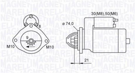 Стартер Magneti Marelli 063721406010