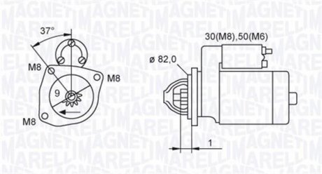 ROZRUSZNIK CITROEN JUMPER, FIAT DUCATO, PEUGEOT BOXER 2.3D/2.8D 04.02- SZT Magneti Marelli 063721389010