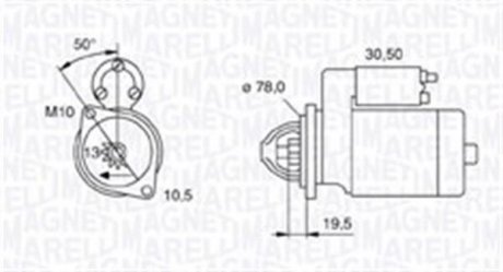 ROZRUSZNIK 12V OPEL CORSA C/ASTRA G/COMBO 1.7 CDTI/DI/DTI 2000 -> SZT Magneti Marelli 063721158010