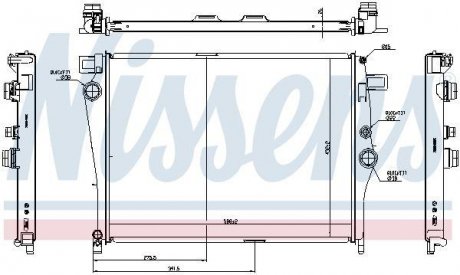 Радиатор двигателя MERCEDES A (W176), CLA (C117), CLA SHOOTING BRAKE (X117), GLA (X156) 2.0 06.13- NISSENS Nissens A/S 627044