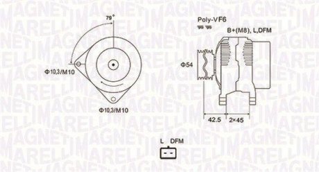 ALTERNATOR 12V CITROEN JUMPER/FIAT DUCATO 1.9/2.0 JTD/HDI 94 -> SZT Magneti Marelli 063731879010 (фото 1)