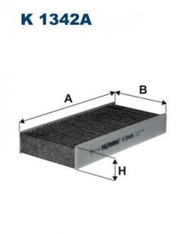 Фiльтр салону вугiльний 2шт FILTRON K1342A-2X WIX FILTERS K 1342A-2X