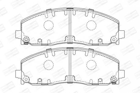 FIAT Тормозные колодки передн.Freemont,Chrysler Grand Voyager V,Lancia 2.0/3.6 11- Champion 573411CH
