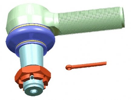 Наконечник поперечной рулевой тяги, Угловой шарнир, Угловой шарнир, продольная рулевая тяга LEMFORDER LEMFÖRDER 1139404