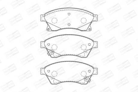 CHEVROLET Тормозные колодки передн.Aveo,Cruze,Opel Astra J 09- (&quot,15&quot,) Champion 573332CH