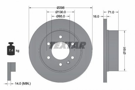 Тормозной диск Textar 93143303 (фото 1)