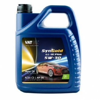 Моторна олива SynGold LL-III Plus 5W30 / 5л. / (ACEA C3-12, API SN, VW 504.00/507.00) VATOIL 50642 (фото 1)