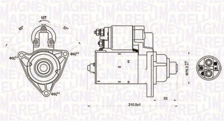 ROZRUSZNIK 12V VW MULTIVAN/TRANSPORTER DIESEL /1,8 KW / SZT Magneti Marelli 063721176010