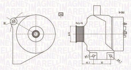 ALTERNATOR 12V VOLVO S60/S80/V70/XC70/XC90 2.0/2.3/2.4D SZT Magneti Marelli 063731861010