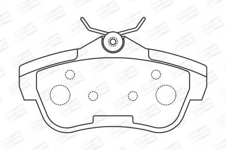 Колодка торм. диск. CITROEN JUMPY 1.6 2.0 07-, FIAT SCUDO,PEUGEOT EXPERT задн. Champion 573281CH