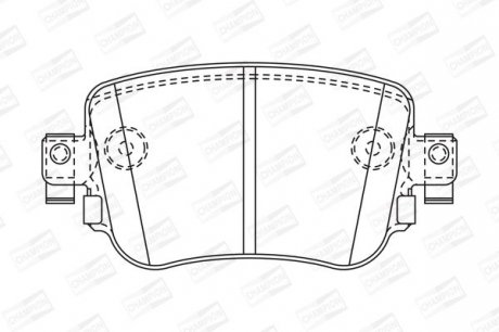 Гальмівні колодки зад. Octavia III/Sharan/Audi Q3 12- (TRW) Champion 573603CH