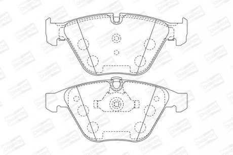 Гальмівні колодки пер. BMW 3 (E90)/5 (E60)/7 (E65) 02-13 (ATE) Champion 573181CH