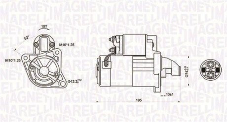 ROZRUSZNIK 12V MAZDA 323/626/MPV/PREMACY 1.8/2.0 98 -> SZT Magneti Marelli 063721096010