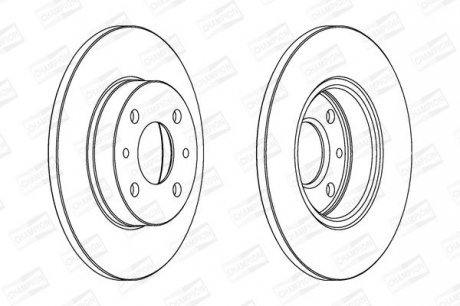 Гальмівний диск 500/Punto/KA 0.9-1.7 94- компл. 2шт Champion 561380CH