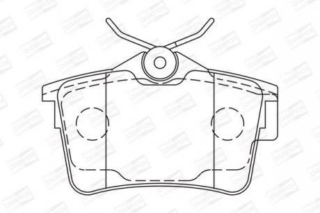 Гальмівні колодки зад. Berlingo/Partner 08- Champion 573289CH