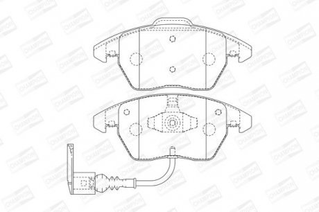 VW Тормозные колодки передн. Audi A3 03-Golf V,Caddy,TouranSkoda Octavia Champion 573128CH