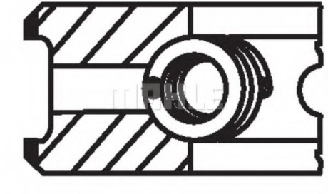 Кольца поршневые (1cyl). MB OM356LA/OM364/A/LA/OM366/A/LA 84-/93-. D 97.5 (2.5/2.5/4) MH MAHLE 002 80 V0 (фото 1)