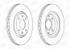 Диск тормозной CITROEN C3, C4, PEUGEOT 207 передн., вент. Champion 562128CH (фото 1)