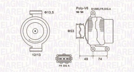 ALTERNATOR 12V FORD MONDEO III 1,8/2,0 2000-2007 SZT Magneti Marelli 063731635010