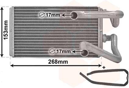 Радиатор отпителя CITROEN C4/C-CROSSER; MITSUBISHI LANCER (CX0) (07-) Van Wezel 32006259