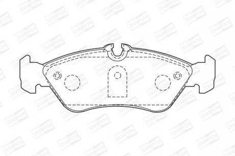 Колодка торм. диск. MB SPRINTER 2-t, VW LT 28-35 задн. Champion 573191CH