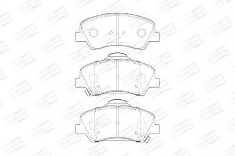 Гальмівні колодки пер. Santa Fe II/Carens IV/Sorento II/III 09- (Mando) Champion 573368CH