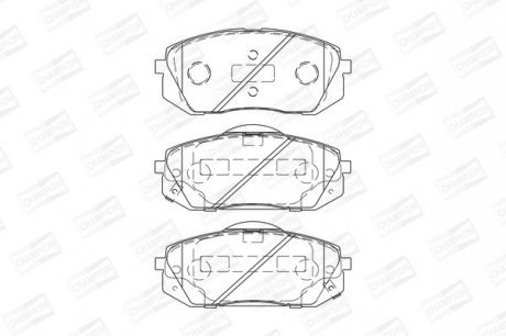 Гальмівні колодки пер. Kia Carens 07-/Sportage 04- (SUMITOMO) Champion 572612CH