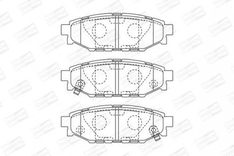 Колодка торм. диск. SUBARU LEGACY 2.0 2.5 03-, OUTBACK 2.5 03- задн. Champion 573380CH