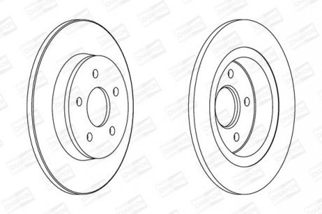 Гальмівний диск задн. C30/C70/C-Max/Focus/S40 (03-21) компл. 2шт Champion 562411CH