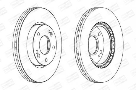 Диск тормозной HYUNDAI i30, KIA CEED, SOUL передн., вент. Champion 562625CH