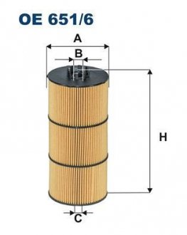 651/6 OE FILTR OLEJU MERCEDES ACTROS 11-, ANTOS 15- FILTRON TRUCK FILTRON WIX FILTERS OE 651/6