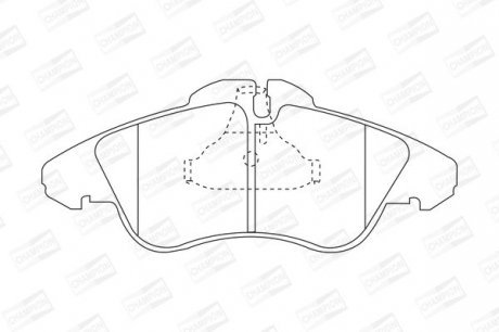 Гальмівні колодки пер. LT/Sprinter/Vito 95- Champion 571844CH