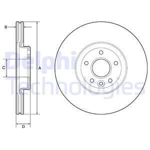 Гальмівний диск Delphi BG4056C