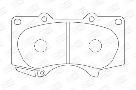 Колодка торм. диск. TOYOTA LAND CRUISER (J12) передн. Champion 572515CH