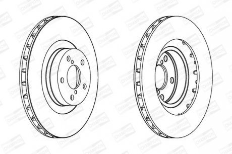 Диск тормозной SUBARU FORESTER, LEGACY передн., вент. Champion 562677CH