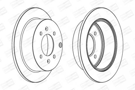 HYUNDAI Диск тормозной задн.Matrix,Sonata IV,Kia Magentis 01- Champion 563042CH