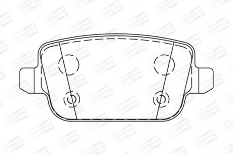 Колодка торм. диск. FORD KUGA задн. Champion 573263CH