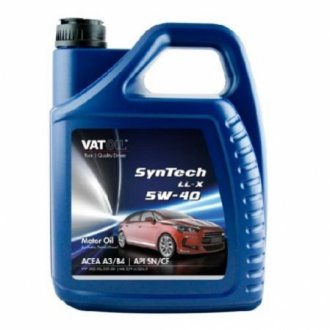 Масло моторное SynTech LL-X 5W40 / 5л. / (ACEA A3/B4-12, API SN/CF) VATOIL 50036