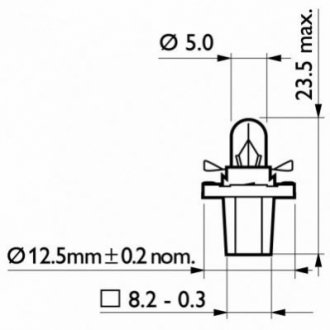 Автомобильная лампа: 12 [В] BAX BX8.5d белая 1,12W цоколь BX8.5d white Philips 48846628