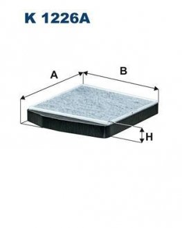 1226A K FILTR PYгKOWY KABINY W╩GLOWY VOLVO S60, S70, S80 FILTRON FILTRON WIX FILTERS K 1226A