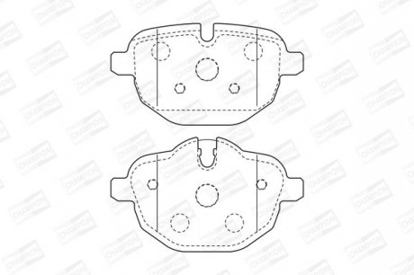 Гальмівні колодки зад. BMW 5 (F10)/X3 (F25) 10- (TRW) Champion 573352CH