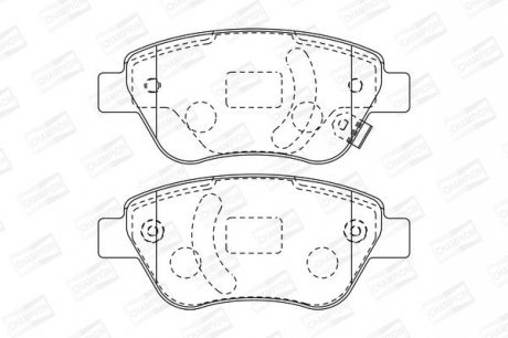 Колодка торм. диск. OPEL CORSA D 1.0-1.4 06- передн. Champion 573204CH
