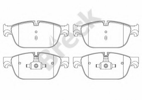 Гальмівні колодки, дискові BRECK 25069 00 701 00