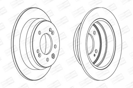 Гальмівний диск зад. i30/i35/CEED/Sportage 06- компл. 2шт Champion 562553CH